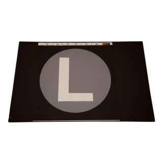 New York City Subway "L" Train Sign For Sale