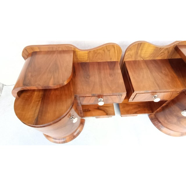 Art Deco Bedside Tables by Jindřich Halabala for Up Závody, 1930s, Set of 2 For Sale - Image 9 of 16