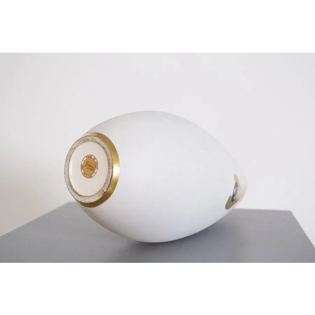 Metal Vase in Pure Gold and Porcelain by Arrigo Finzi, 1950s For Sale - Image 7 of 10
