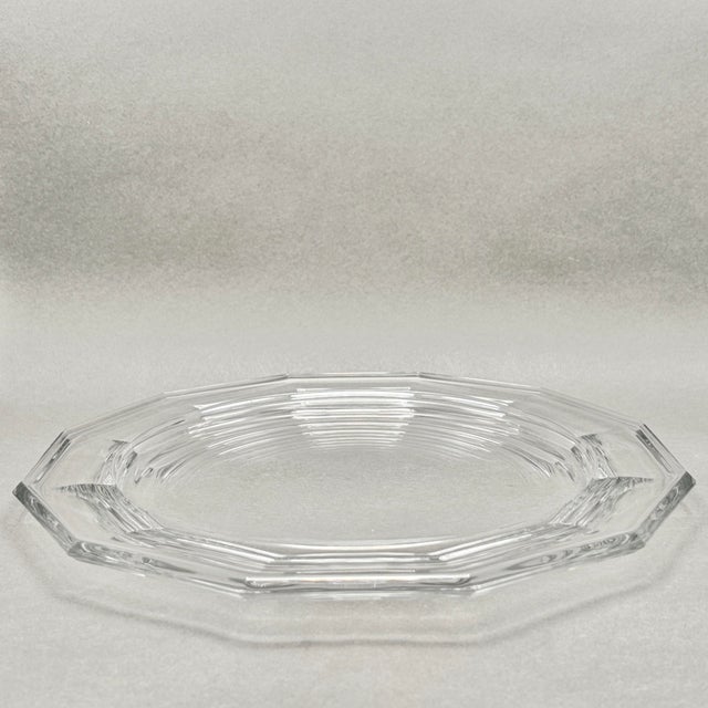 Late 20th Century Vintage Tiffany & Co. “Windham” Clear Crystal Serving Platter For Sale - Image 5 of 9