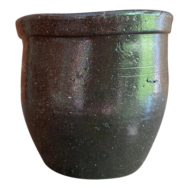 19th Century Brown Salt Glazed Crock For Sale
