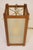 Brass 1950s Mid Century Modern Fiberglass Walnut Brass Lantern Hanging Swag Lamp For Sale - Image 8 of 11