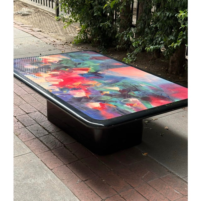 Black Unique Postmodern Coffee Table by Ron Kemper, Signed, Late 20th Century For Sale - Image 8 of 12