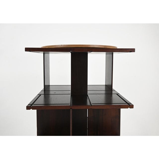 Brown Model 823 Bookcase by Gianfranco Frattini for Bernini, 1963 For Sale - Image 8 of 11