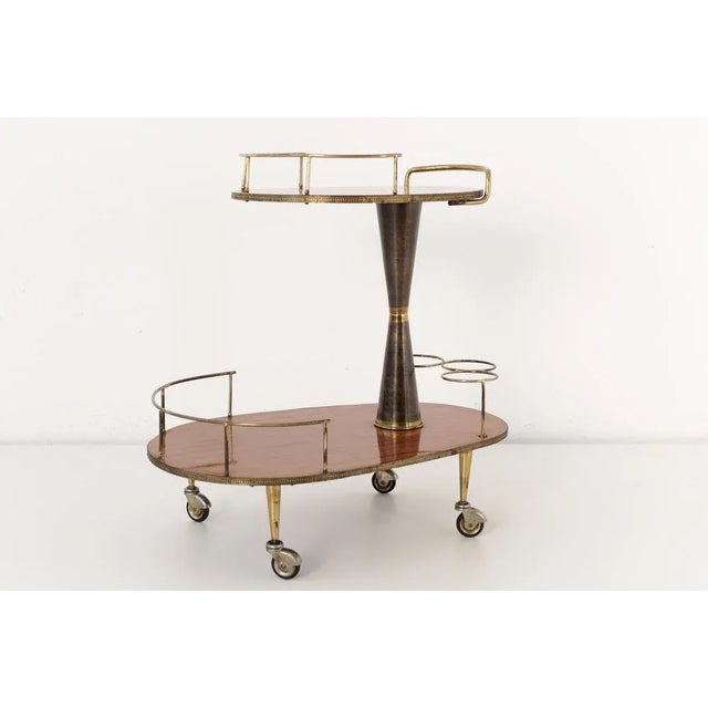 Mid-Century Italian Bar Cart, 1950s For Sale - Image 12 of 12