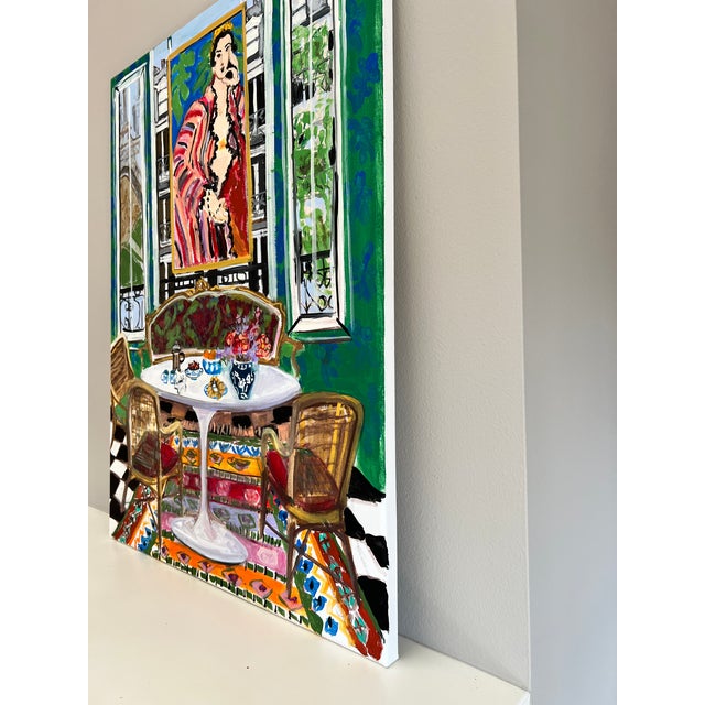 Mid-Century Modern A Henri Matisse Inspired Painting "Helene in Front of the Window" by Shann Spishak For Sale - Image 3 of 7
