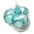 Late 20th Century Iridescent Aqua Blue & White Swirled Art Glass Pumpkin Sculpture For Sale - Image 5 of 10