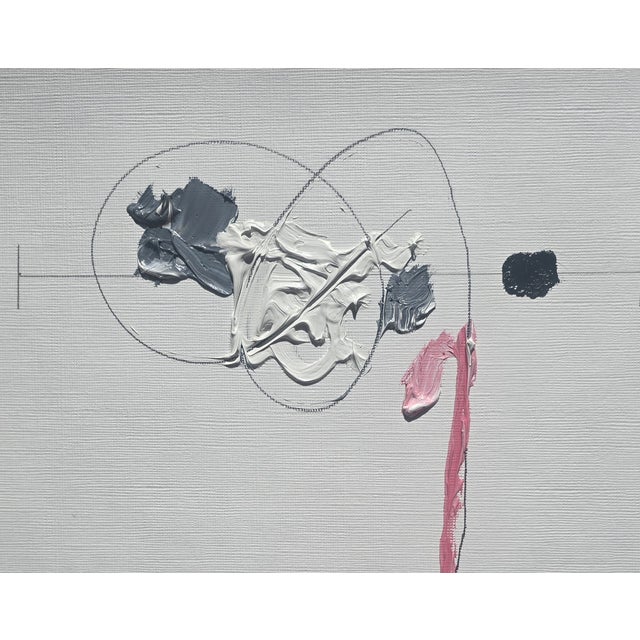 Contemporary Neutral Colors Palette Organic Modern Botanical Flower Original Oil Painting / Contemporary Herbarium / Earth Tones For Sale - Image 3 of 5