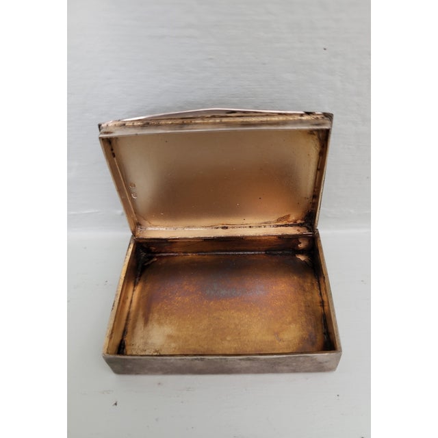 Art Deco French Silver Scent Vinaigrette and Vanity Box, 1920s, Set of 2 For Sale - Image 3 of 8