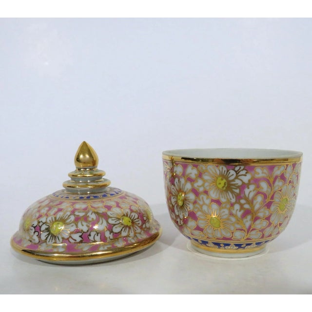 1970s Thai Benjarong Jar For Sale - Image 5 of 8