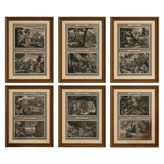 Pieter Mortier, Creation of the World to Abraham Sacrifice, 1700s, Engravings, Set of 6 For Sale - Image 9 of 9