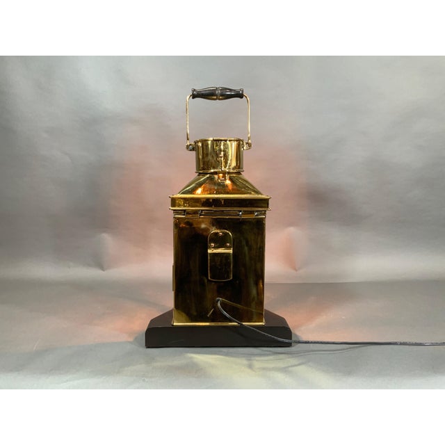 Solid Brass English Ships Cabin Lantern For Sale - Image 9 of 11