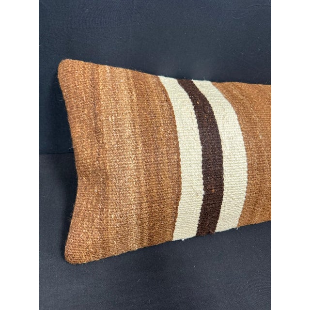 Turkish Hemp Pillow Cushion Natural Beige Brown Cushion Cover 14x40 #30508 Enhance your home decor with our Kilim Pillow...