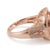 14k Rose Gold 7.38ct Morganite Halo Accented Diamond Cocktail Ring, Size 7 For Sale In Houston - Image 6 of 8