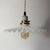 French Country Antique White Opaline Glass “Frill” Pendant Light, 1930s For Sale - Image 3 of 7