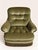 English-Style Toadstool Chairs in Olive Green Velvet, 1960s, Set of 2 For Sale - Image 3 of 7