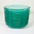 This late Mid-Century set of 16 glass dinner plates are from the Indiana Glass Company in a beautiful Tiffany Blue glass....