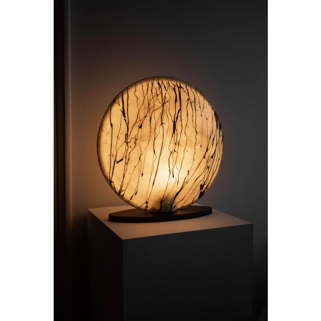 Vintage Round Table Lamp, 1980s For Sale - Image 6 of 7