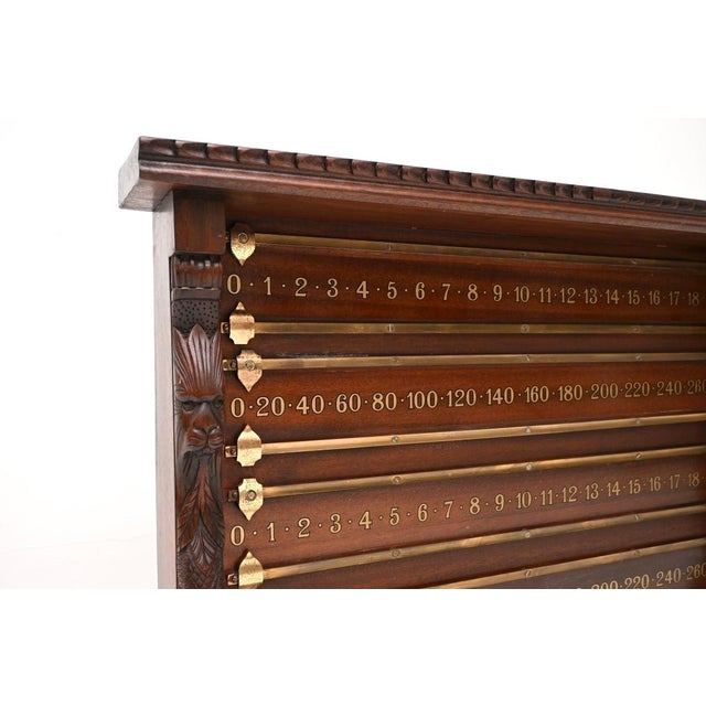 Brown Antique Victorian Snooker Scoreboard, 1880s For Sale - Image 8 of 11