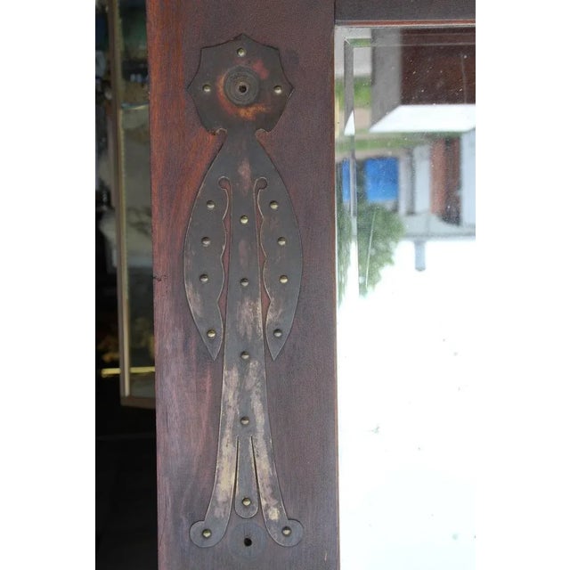 Late 19th Century Late 19th Century American Antique Oak Hall Tree With Storage Bench For Sale - Image 5 of 9