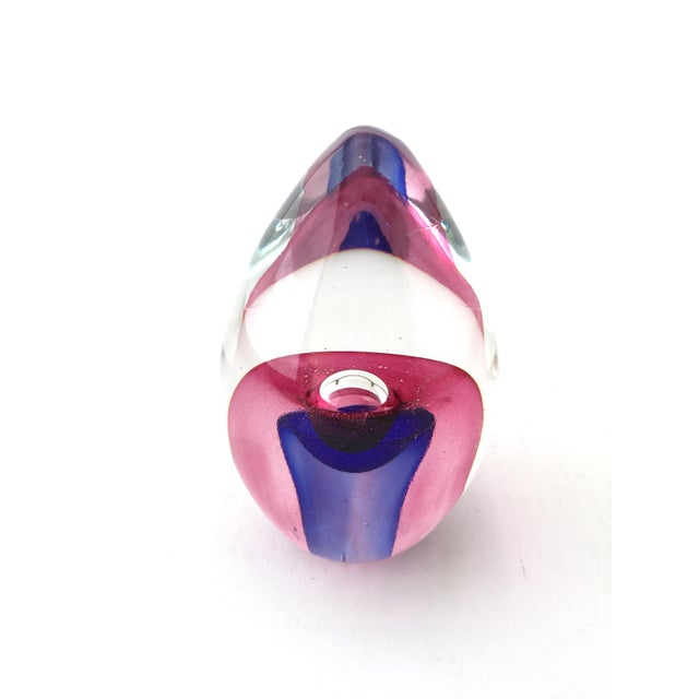 Glass Large Murano Style Art Glass Paperweight For Sale - Image 7 of 7