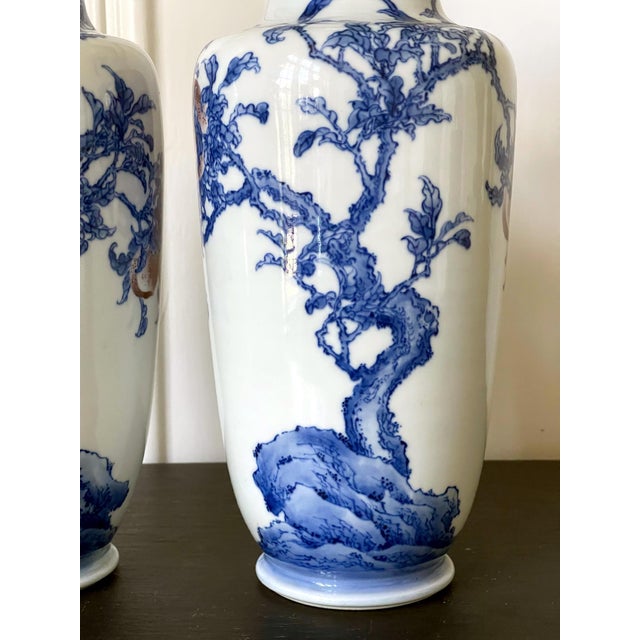 Pair of Rare Porcelain Commemorative Vases by Makuzu Kozan Meiji Period For Sale - Image 11 of 18