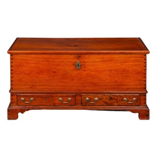 18th Century American Chippendale Walnut Blanket Chest Circa 1780s For Sale