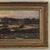 Dark Green Antique European Oil Painting on Panel, Landscape With Pond and Thatched Farmhouse For Sale - Image 8 of 15