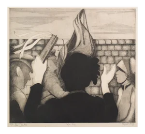 Margaret Sheaff, Sally Army, Etching on Paper, Framed