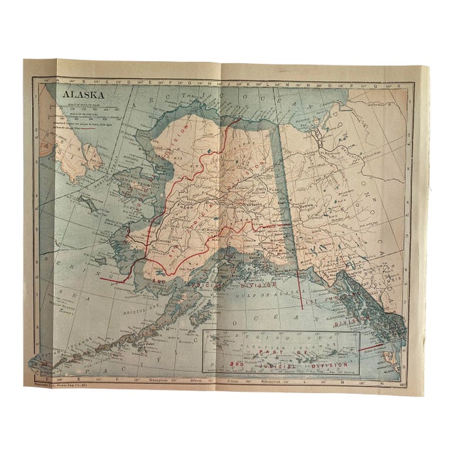 1920s Alaska State Map For Sale