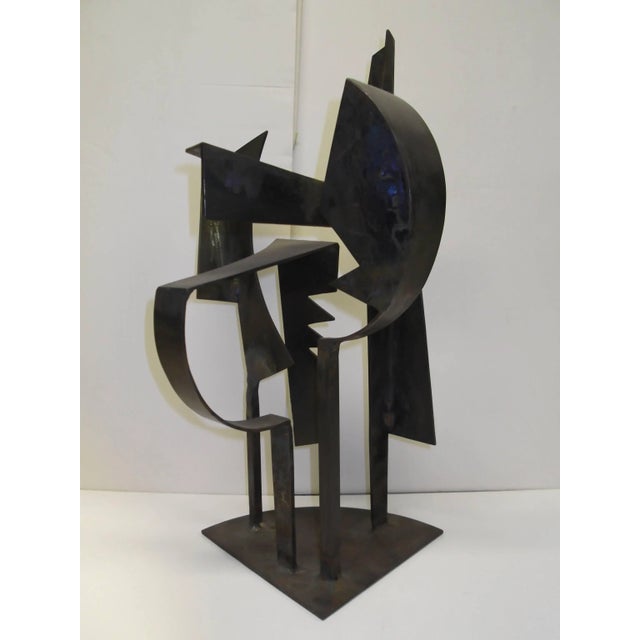 Late 20th Century "Quartet" Abstract Iron Sculpture by Jay McVicker For Sale - Image 5 of 11