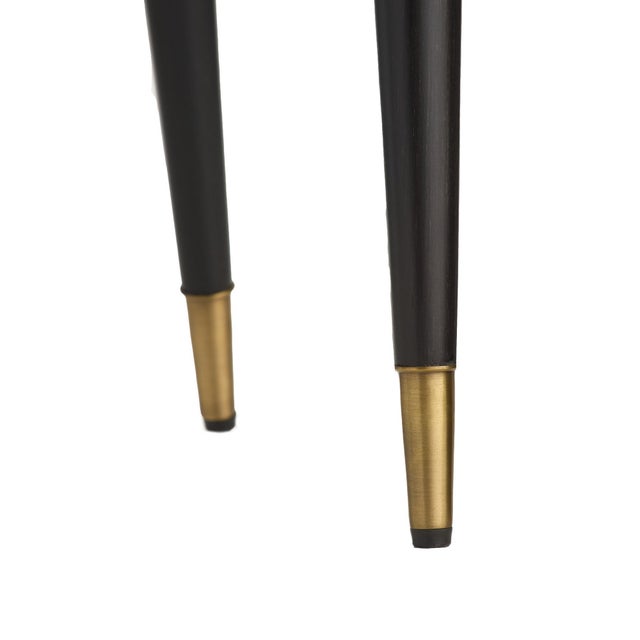 Arteriors Home Lincoln Gray Leather Dining Chair For Sale In Dallas - Image 6 of 7