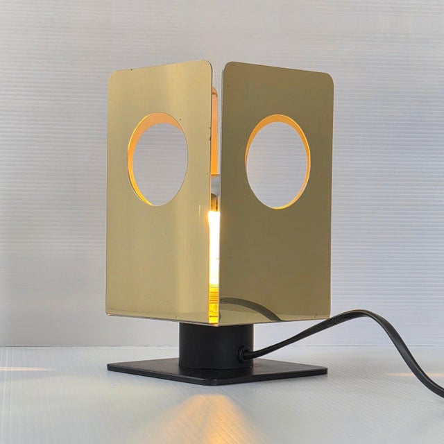 Vintage Gold-Plated Metal Table Lamp, 1960s For Sale - Image 13 of 16