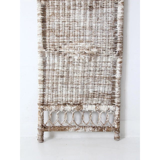 Antique White Wicker Wall Panel For Sale - Image 6 of 10