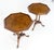 Pair Gallery Burl Wood Top Tripod Bases Side End Occasional Lamp Tables Stands For Sale - Image 10 of 14