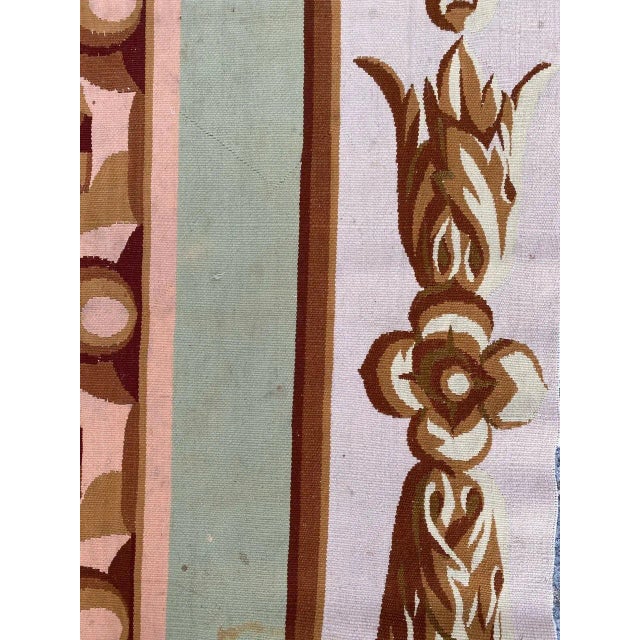 Long Antique French Aubusson Fragment Tapestry For Sale - Image 5 of 14