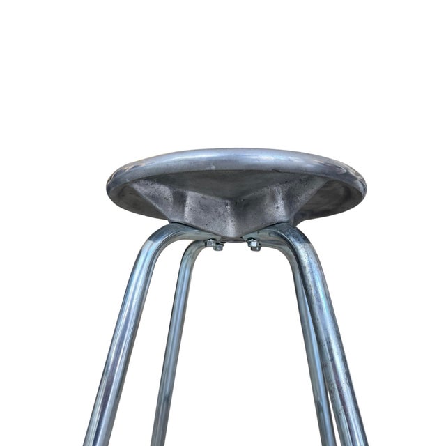 1990s Aluminium Stools by Terance Conran for the Conran Shop, 1990, Set of 2 For Sale - Image 5 of 8