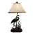 1990s Wildwood Figurative Brass Standing Crane in the Reeds Table Lamp For Sale