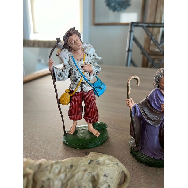 Mid 20th Century Vintage Fontanini Style Nativity Set - 11 Pieces For Sale - Image 5 of 11