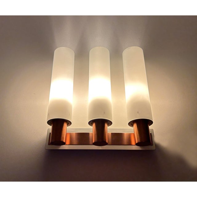 1960s Vintage Sconce in Glass from Kaiser, 1960s For Sale - Image 5 of 14