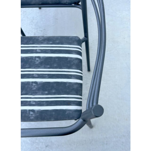 Black Mid Century Shelby Williams Industries Outdoor Bistro Chairs - a Pair For Sale - Image 8 of 10
