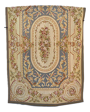 Aubusson Rug with Terracotta Border