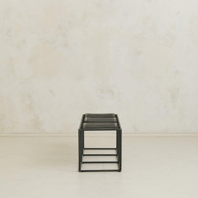 Vintage Swiss Black Lacquered Bench in the Manner of Mario Botta For Sale - Image 18 of 18