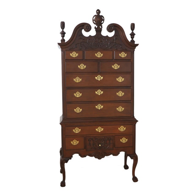 Councill Craftsmen Ball & Claw Mahogany Highboy For Sale
