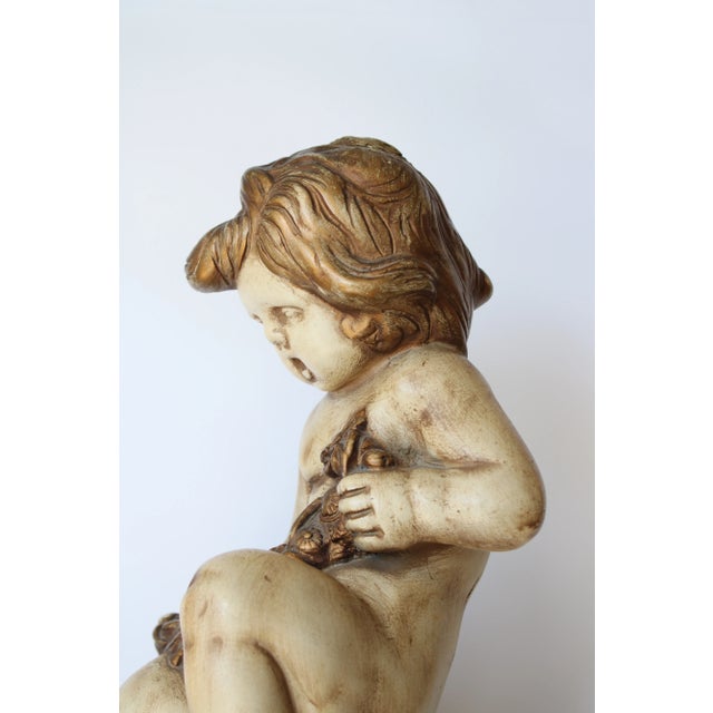 Italian Renaissance Figurative Sitting Cherub/Putti Sculpture For Sale - Image 4 of 5
