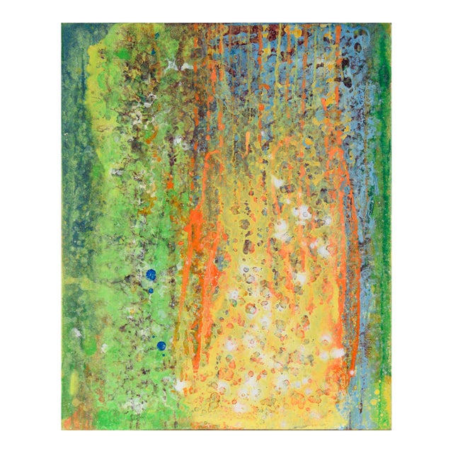 Yellow, Green, and Orange - Abstract Expressionist Composition by Charles David Francis For Sale