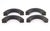 Vintage Art Deco style drawer or cabinet pulls made of black plastic with a chrome plated brass strip. Mounting screws are...