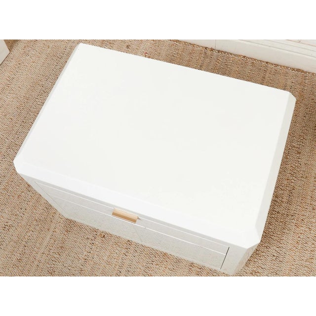 Mid 20th Century White Post Modern End Table Nightstand For Sale - Image 10 of 11