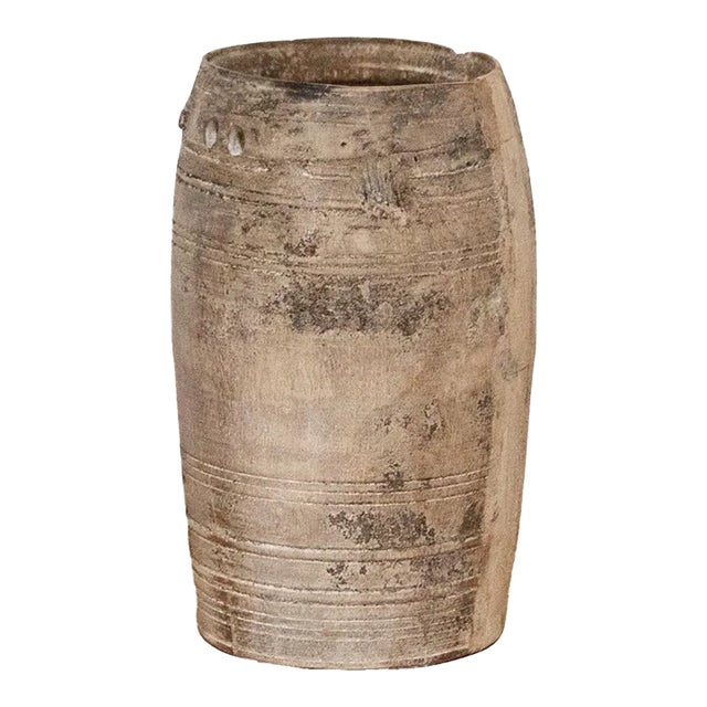 Tribal Wooden Pot-Mokla For Sale