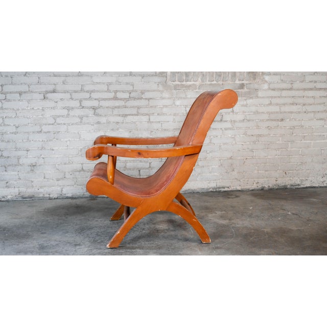 Mexican Modernist Clara Porset Style, 'Butaque' Chair', C. 1990s For Sale - Image 9 of 17